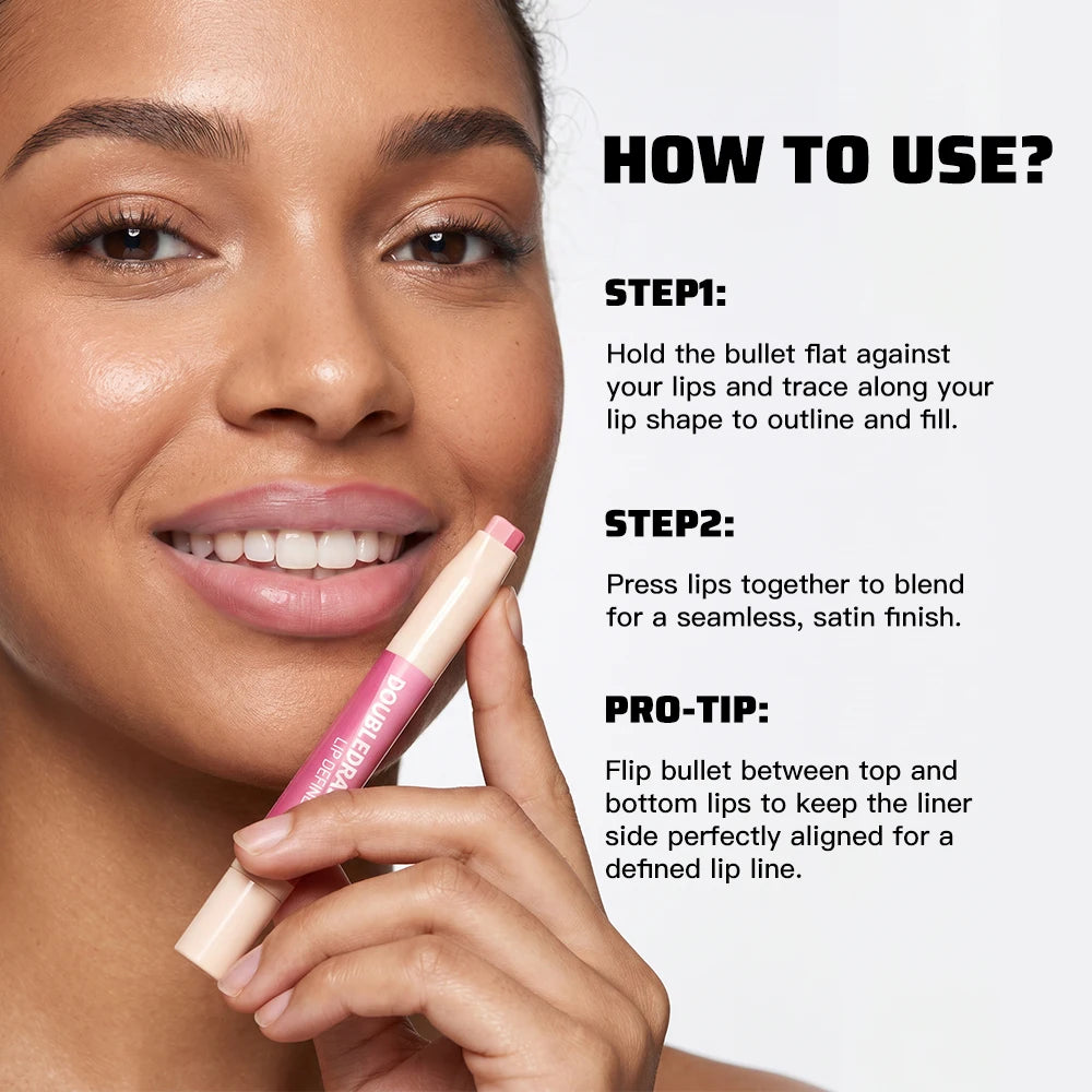 Dual Ended Matte Lip Liner and Gloss Pencil