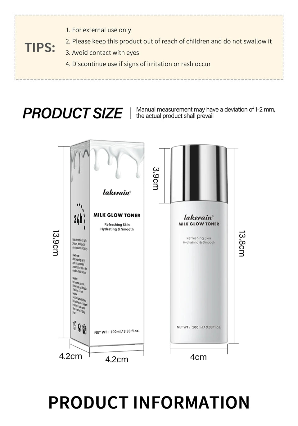 Milk Extract Hydrating Face Toner 100ml