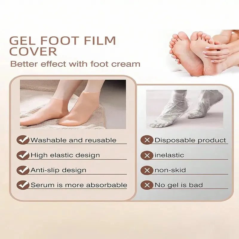 Silicone Moisturizing Socks for Dry Cracked Feet - 4