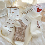 Polyester Blend Mid Tube Socks Women Casual Daily Wear