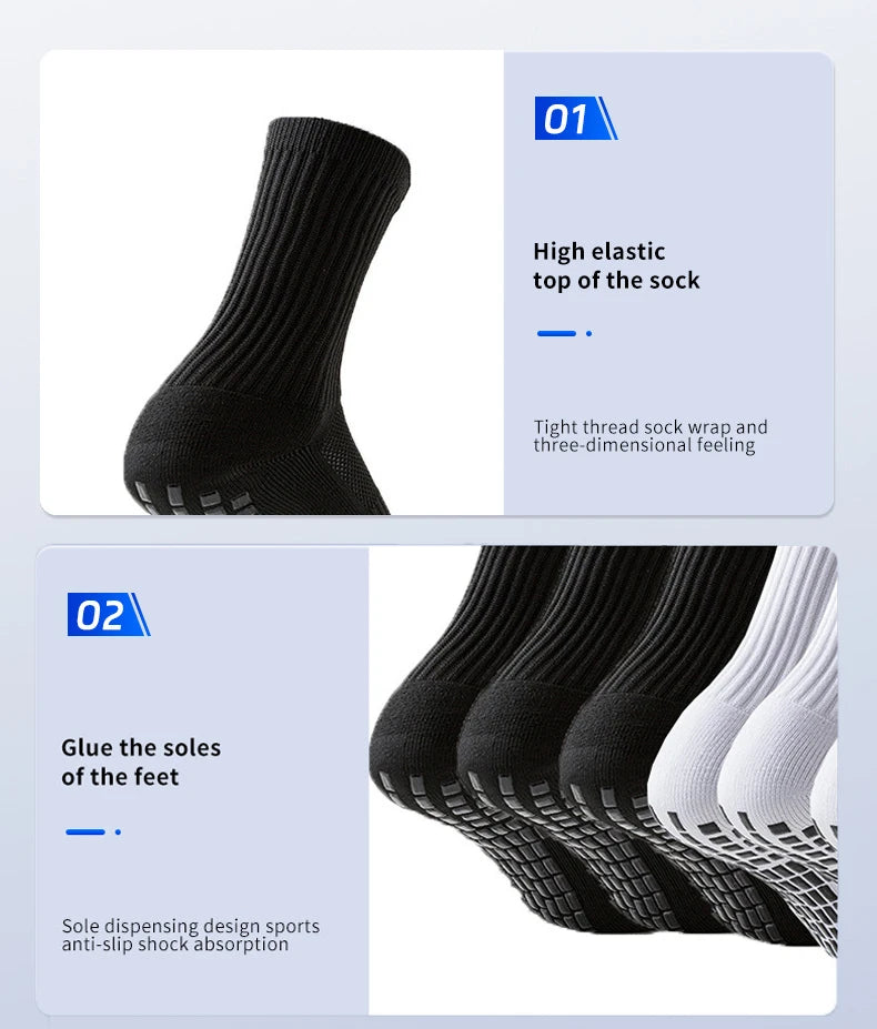 Polyester Elastane Anti Slip Sports Socks