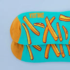 Cotton Blend French Fry Print Unisex Low Cut Socks