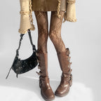 Floral Lace Mesh Pantyhose Women Nylon Tights