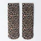 4 Pairs Womens Nylon Elastane Leopard Print Casual Socks