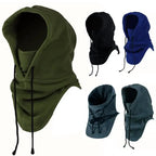Cotton Polyester Fleece Thermal Hooded Neck Warmer Winter Hat