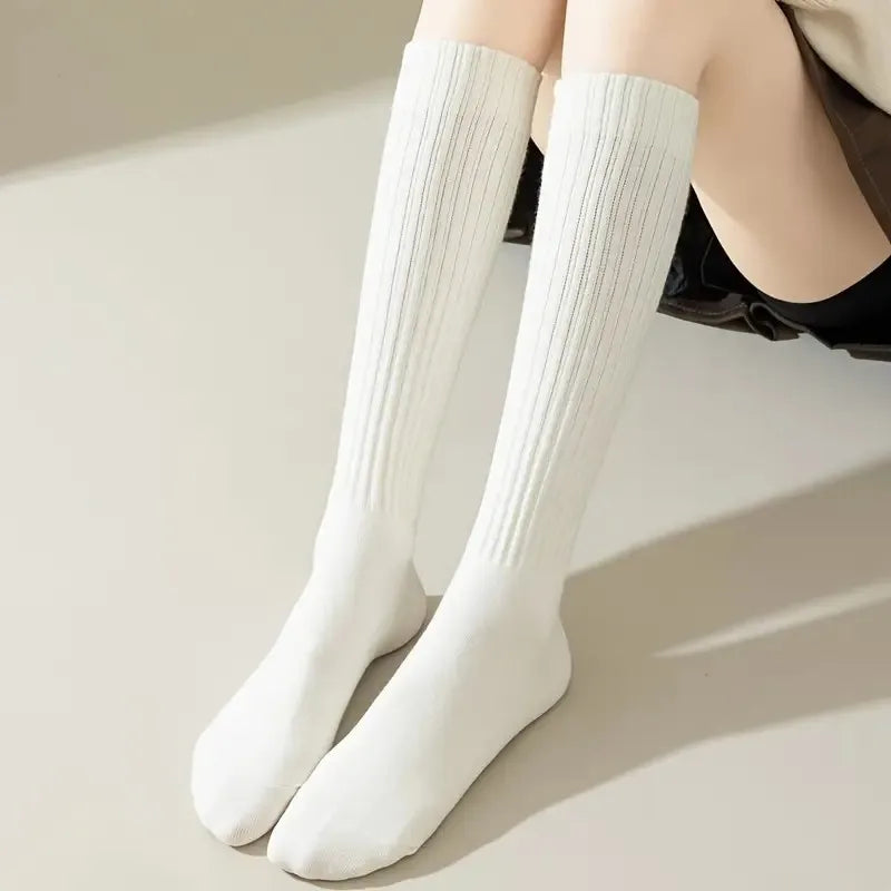 Polyester Elastane Blend Calf Socks for Women