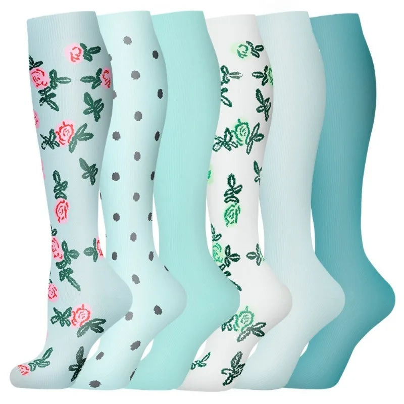 Nylon Polyester Elastane Knee High Compression Socks - 27