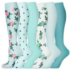 Nylon Polyester Elastane Knee High Compression Socks