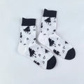 Cotton Blend Mid Calf Piano Pattern Unisex Socks