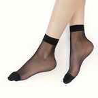 10 Pairs Transparent Nylon Silk Casual Socks