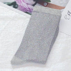 Metallic Knit Women Casual Socks