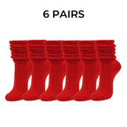 Polyester Elastane Knit Slouch Crew Socks