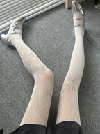 Nylon Lace Star Pattern Pantyhose Mesh Tights
