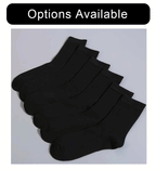 6 Pairs Polyester Spandex Mens Crew Socks