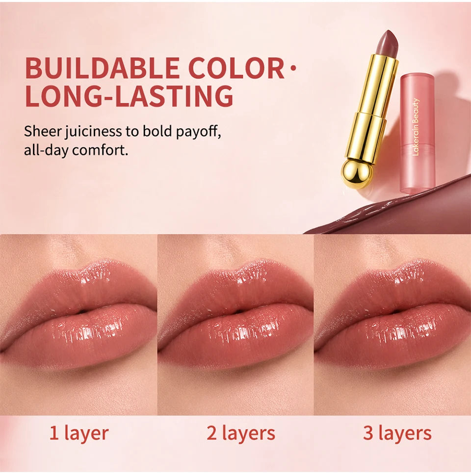 Tinted Lip Oil Stick Moisturizing Glossy Plumping Lipstick