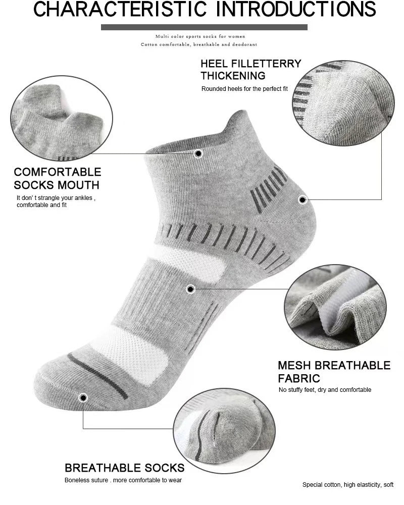 Polyester Blend Ankle Socks Sports Performance Footwear - 8