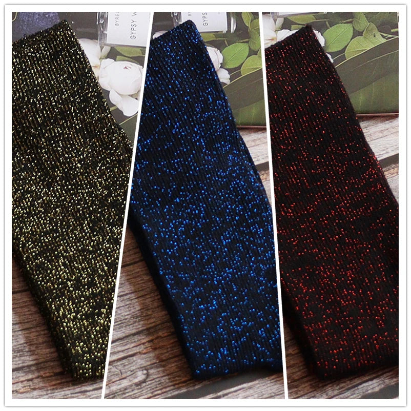 Cotton Blend Glitter Mid Tube Socks 3 Pairs