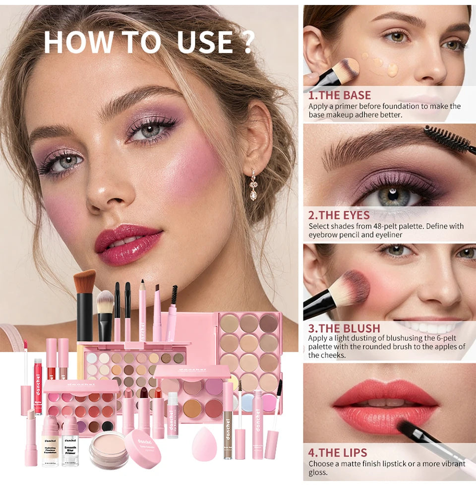 All In One Professional Makeup Cosmetic Set With Tools - 17