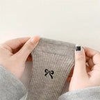 Polyester Blend Butterfly Pattern Casual Mid Length Socks 5 Pack