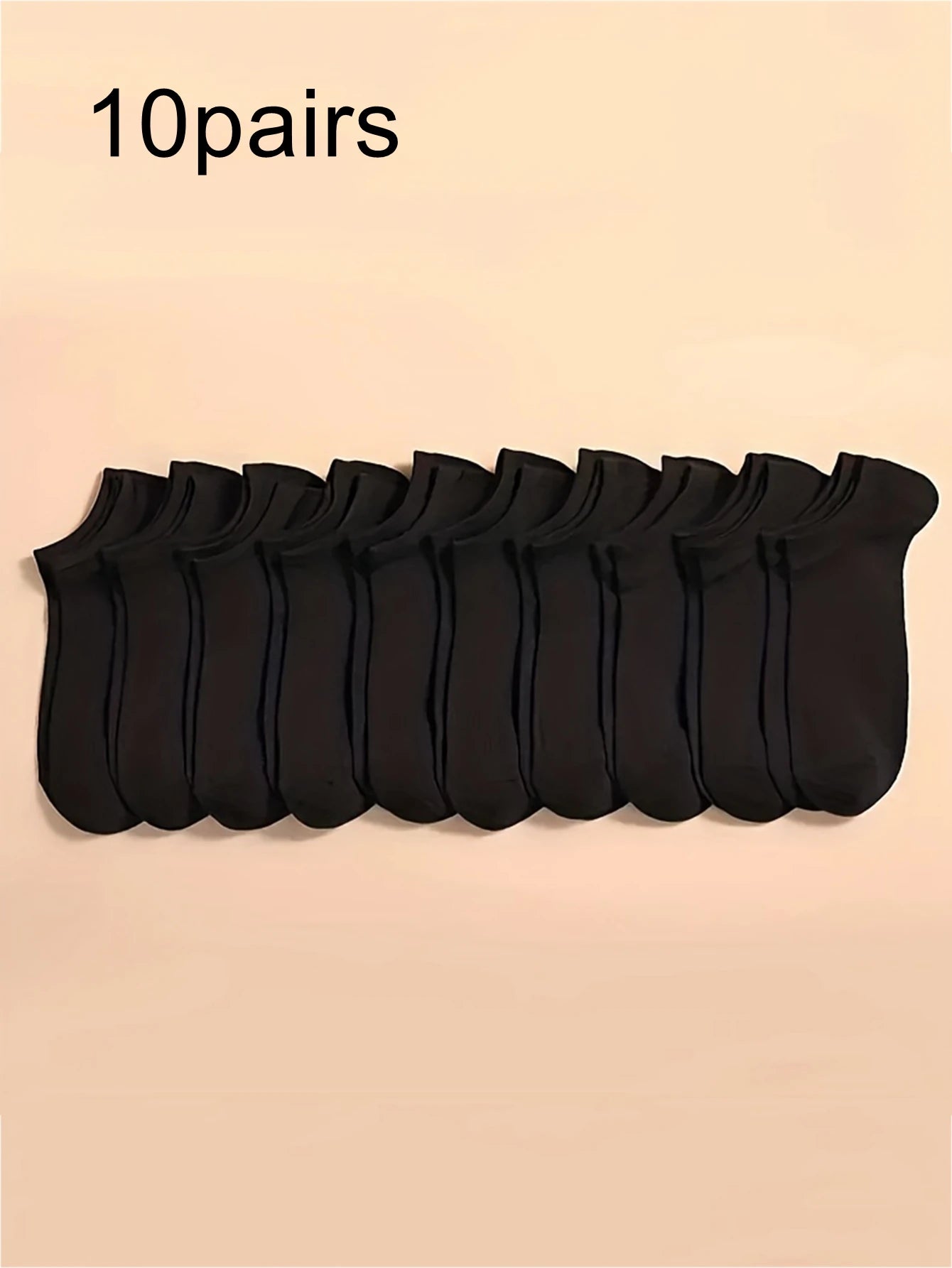 Polyester Elastane Low Cut Casual Socks 10 Pack - 8