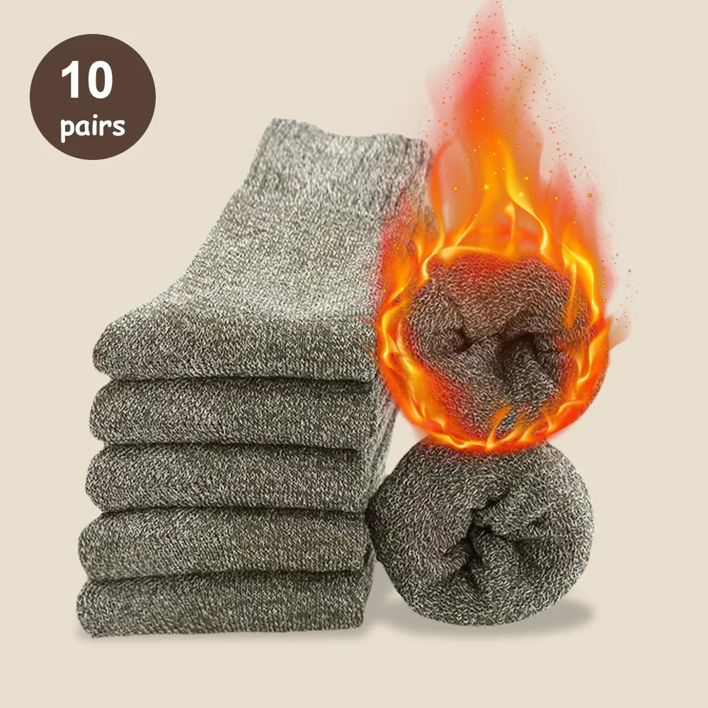 Wool Blend Thermal Crew Socks For Men