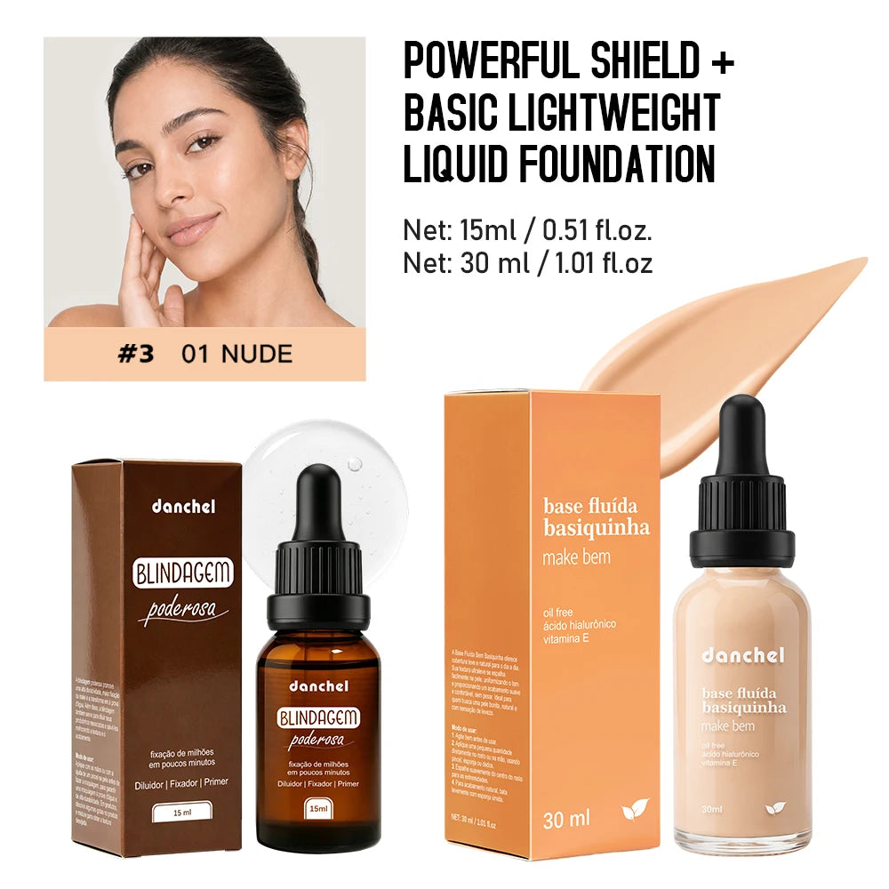 Liquid Foundation and Primer Makeup Set