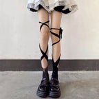 Nylon Fishnet Split Toe Calf Socks