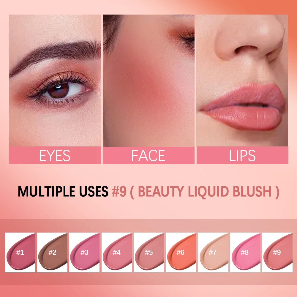 Liquid Blush Face Cheek Tint Waterproof Long Lasting Pigmented Makeup - 5