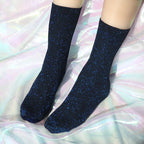 Cotton Blend Glitter Mid Tube Socks 3 Pairs