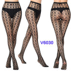 Nylon Spandex Jacquard Patterned Fishnet Pantyhose Tights