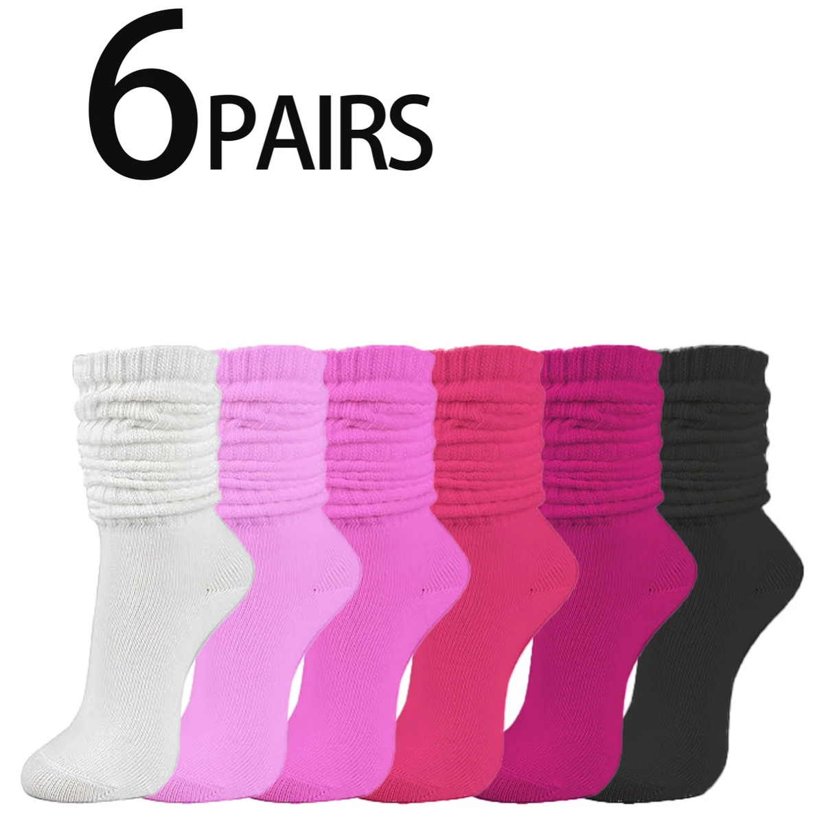 Polyester Elastane Women Slouch Crew Socks