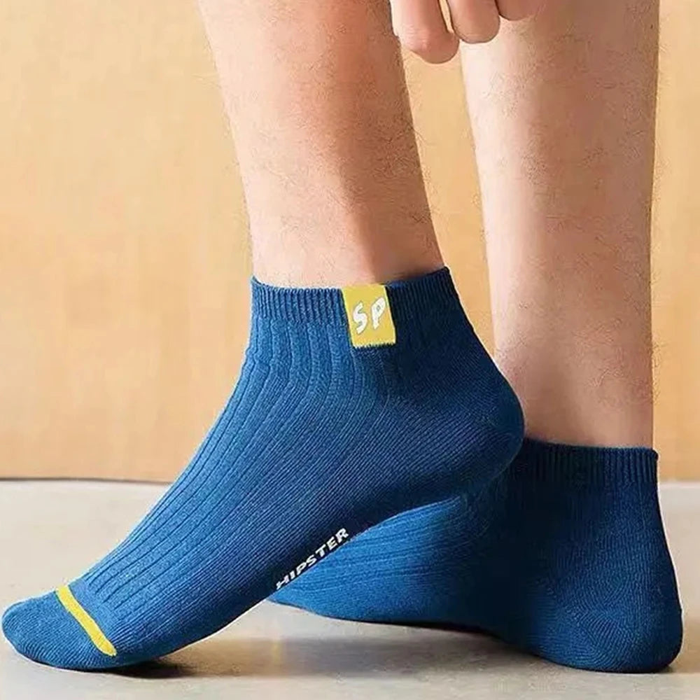 5 Pack Mens Polyester Blend Breathable Ankle Socks