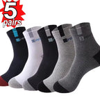 Polyester Elastane Blend Crew Socks Breathable Casual Footwear