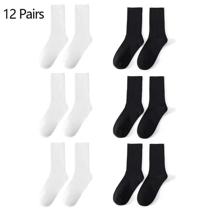 Polyester Elastane Blend Crew Socks 6 or 12 Pairs - 13