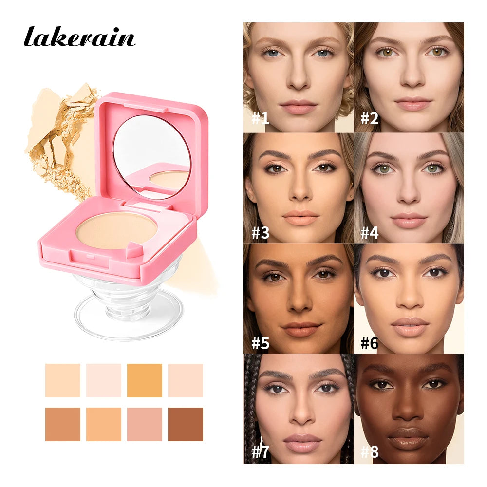 Pressed Powder Compact With Mirror And Phone Grip - 1
