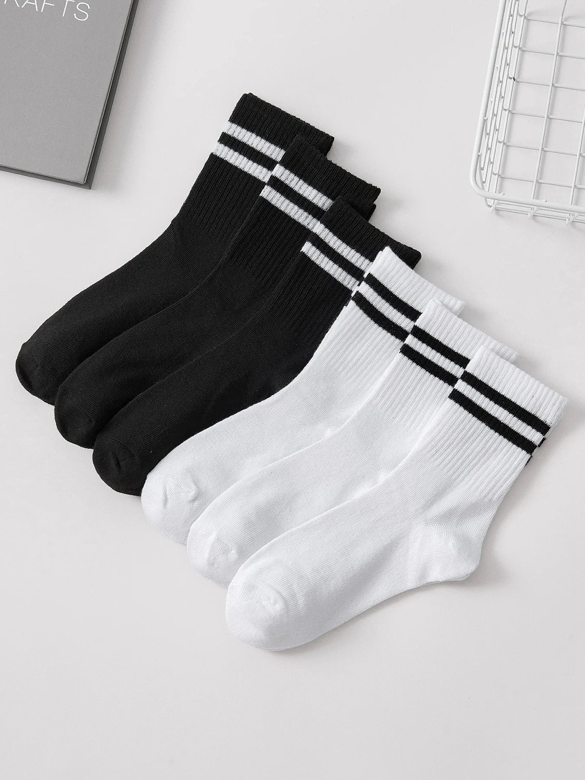 Polyester Elastane Crew Socks Set