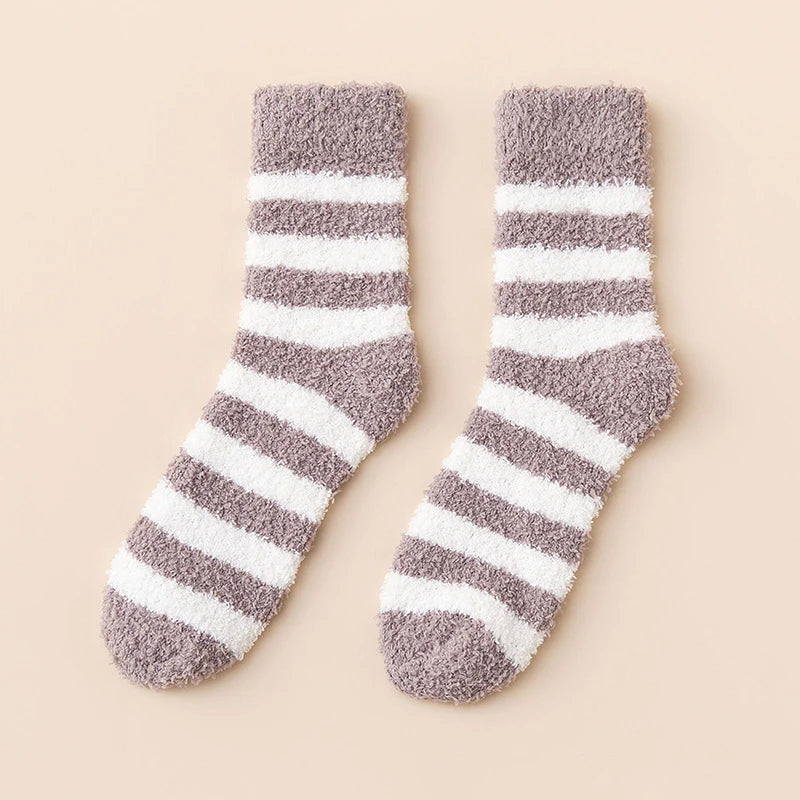 Polyester Elastane Warm Winter Crew Socks