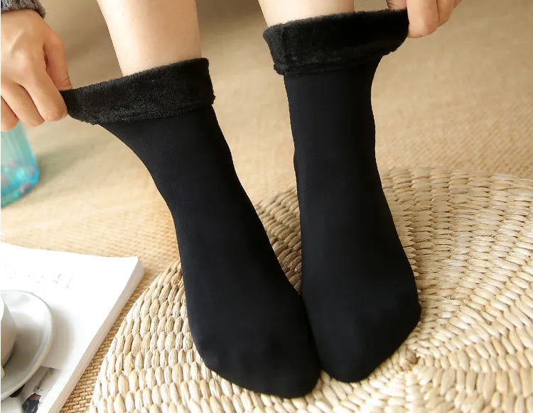 Thick Fleece Lined Winter Socks for Women