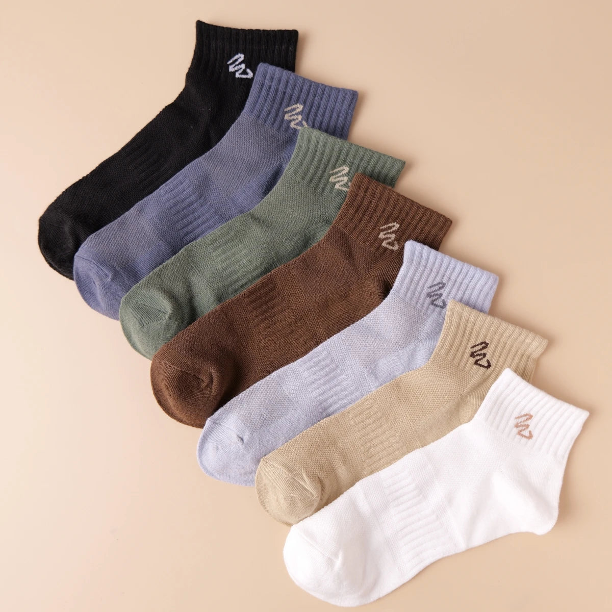 Polyester Elastane Crew Socks Multi Pack