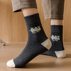 Polyester Blend Crew Socks Five Pair Set