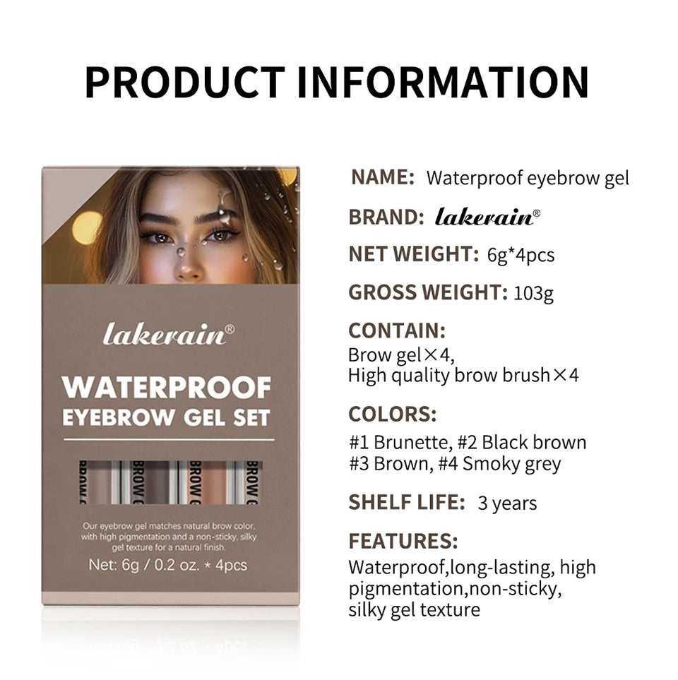 Waterproof Liquid Eyebrow Gel Set