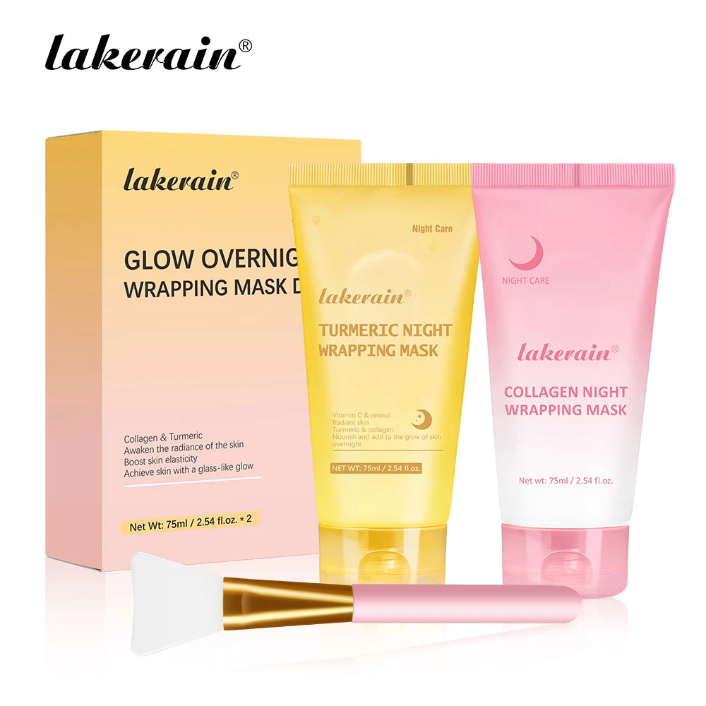 Collagen and Turmeric Peel Off Overnight Facial Mask Duo - 40