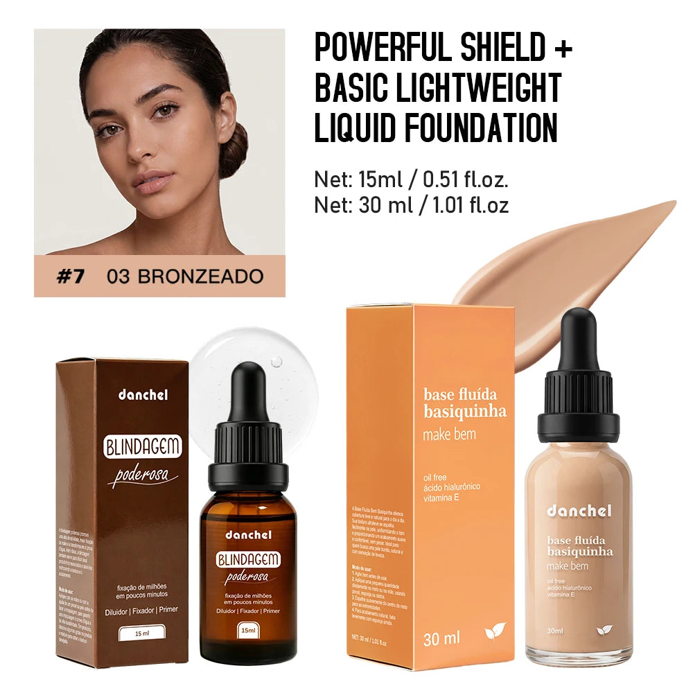 Liquid Foundation and Primer Makeup Set - 25