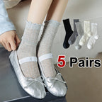 Polyester Elastane Casual Mid Tube Socks