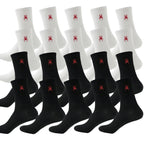 Polyester Elastane Crew Socks Spider Pattern