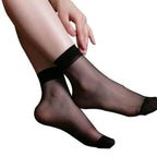 Polyester Elastane Blend Women Casual Mid Length Solid Color Socks