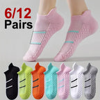 Polyester Elastane Striped Low Cut Sports Ankle Socks
