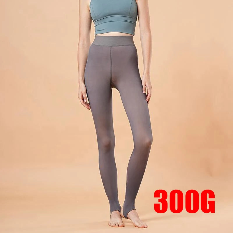 Fleece Lined Nylon Elastane Winter Tights - 54