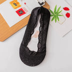 Cotton Lace Invisible Anti Slip Low Cut Socks