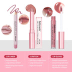Matte Lipstick and Lip Liner Makeup Set